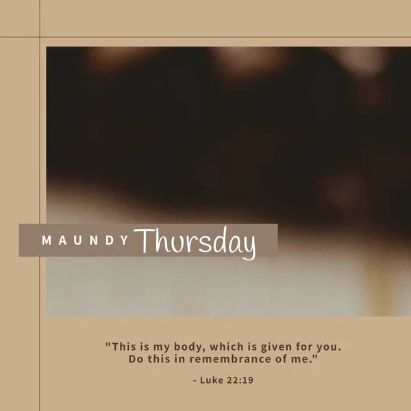 Composition Maundy Thursday Text Copy Space Brown Background Maundy Thursday — Stock Photo, Image