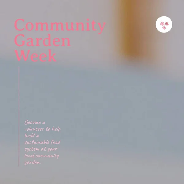 Composition Community Garden Week Text Copy Space Grey Background Community — 图库照片