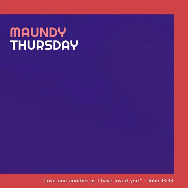 Composition Maundy Thursday Text Copy Space Purple Background Maundy Thursday — Fotografia de Stock