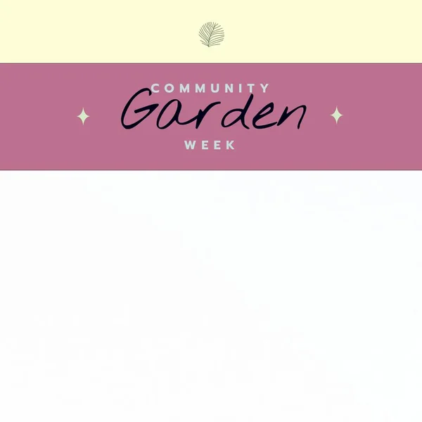 Composition Community Garden Week Text Copy Space White Background Community — 图库照片