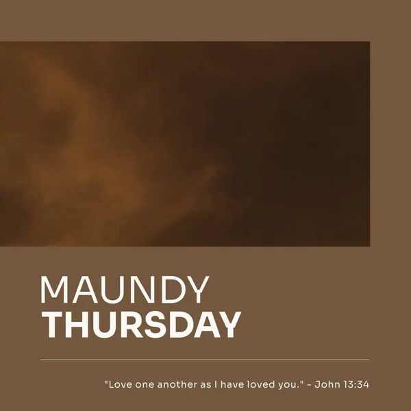 Composition Maundy Thursday Text Copy Space Brown Background Maundy Thursday — Fotografia de Stock