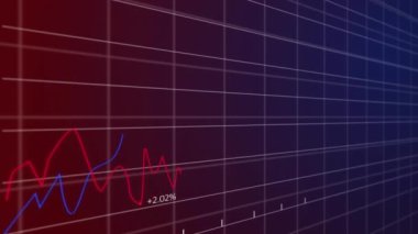 Siyah arka planda finansal veri işleme animasyonu. Küresel iş, finans ve dijital arayüz kavramı dijital olarak oluşturulmuş video.