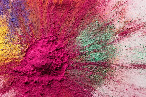 Nahaufnahme Von Mehrfarbigem Puder Mit Kopierraum Holi Fest Farbe Hinduistische — Stockfoto