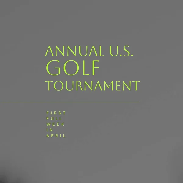 Square Image Annual Golf Tournament Grey Background Golf Sport Competition — Stockfoto