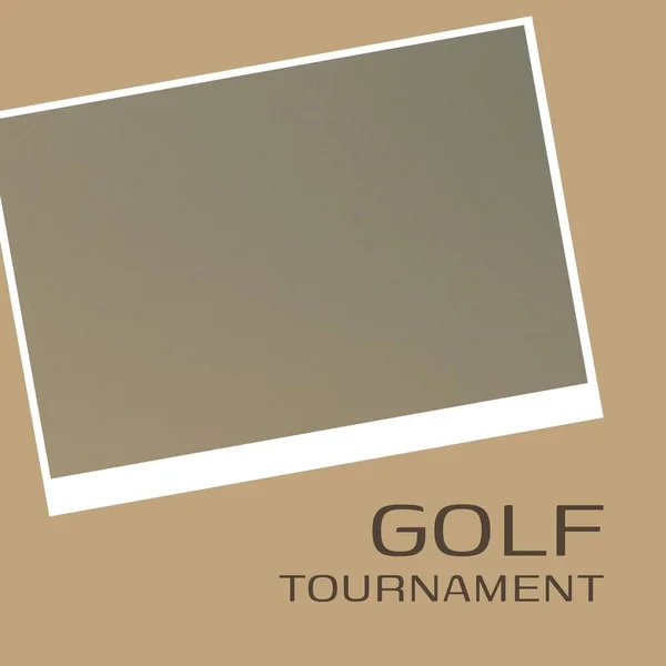 Square Image Golf Tournament Grey Beige Background Copy Space Golf — Stockfoto