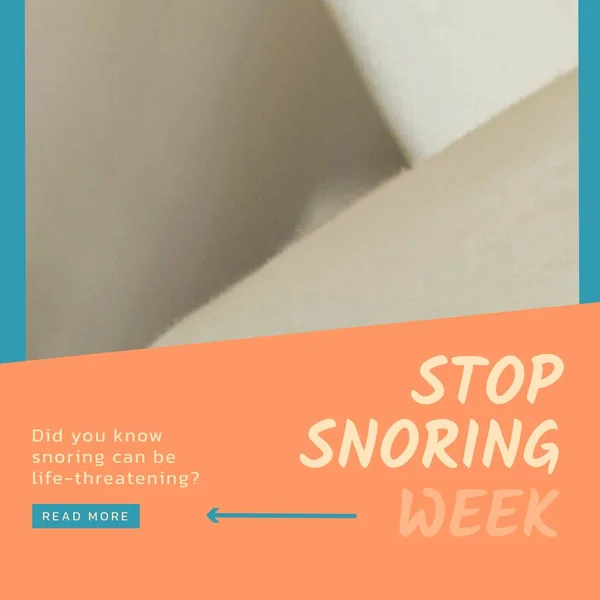 Composition Stop Snoring Week Text Copy Space Grey Background Stop — 图库照片