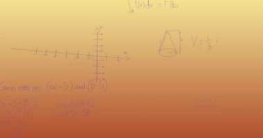 Animation of mathematical formula and data processing. Global science, business, finances, computing and data processing concept digitally generated video.