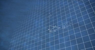 Animation of mathematical formula and data processing. Global science, business, finances, computing and data processing concept digitally generated video.