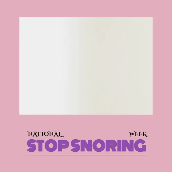 Composition Stop Snoring Week Text Copy Space Grey Background Stop — Stock Photo, Image