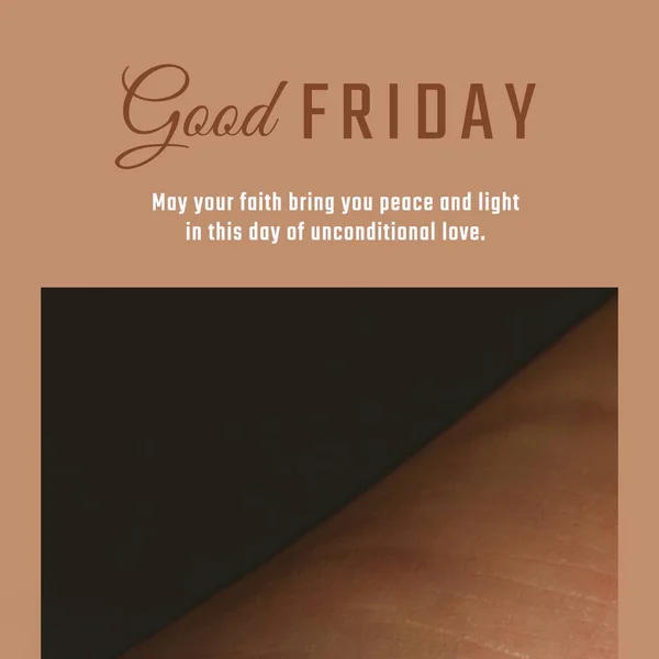 Composition of good friday text with texture on beige background. Good friday and celebration concept digitally generated image.