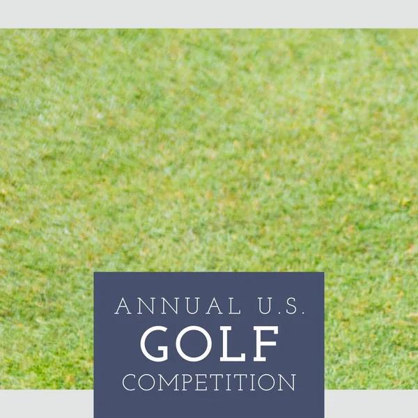 Composition Annual Golf Competition Text Grass Copy Space Green Background — 图库照片