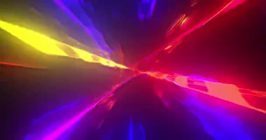 Animation of colourful tunnel moving over black background. Cyber tunnel and pattern concept digitally generated video.