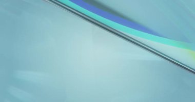 Animation of clear shiny prism moving over light spots. Abstract background and pattern concept digitally generated video.