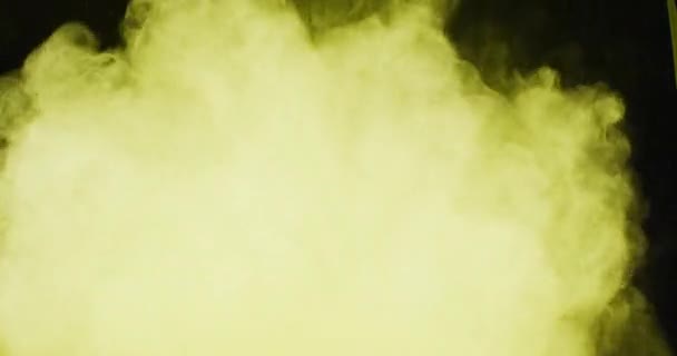 Βίντεο Από Σκόνες Πράσινου Χρώματος Αντιγραφικό Χώρο Μαύρο Φόντο Holi — Αρχείο Βίντεο