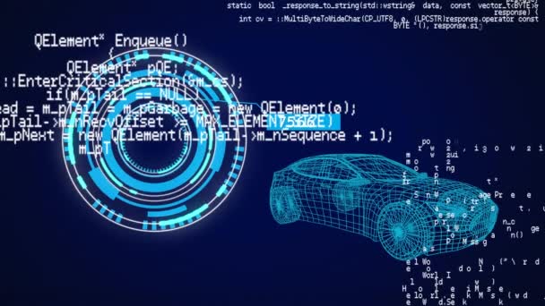 Animation Car Model Scope Scanning Data Processing Global Car Engineering — Vídeo de Stock