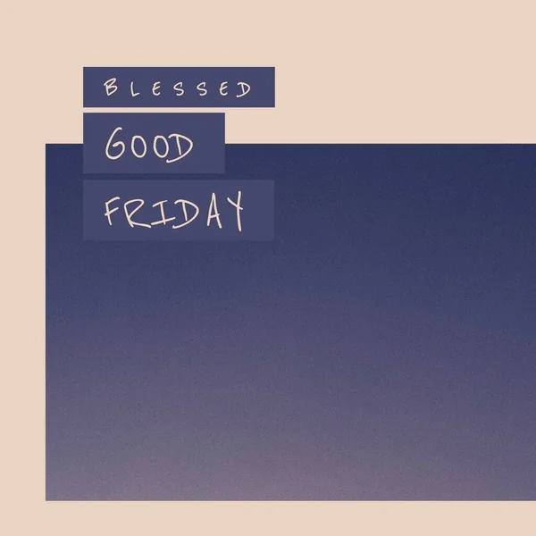 Composition Blessed Good Friday Text Blue Background Blessed Good Friday — 图库照片