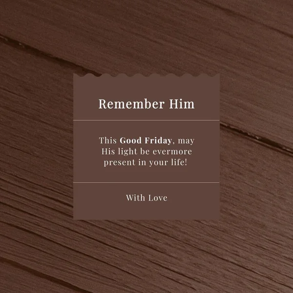 Composition of good friday text and copy space on brown and wooden background. Good friday, christianity, faith and religion concept digitally generated image.