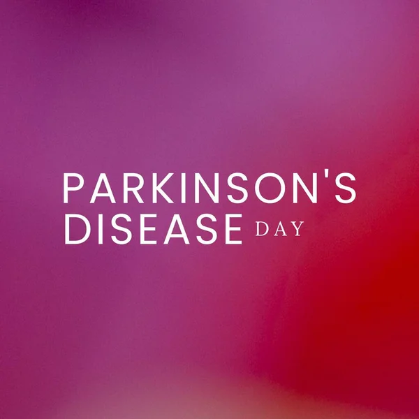 Composition of parkinson\'s disease day text and copy space on purple background. Parkinson\'s disease day and health awareness concept digitally generated image.