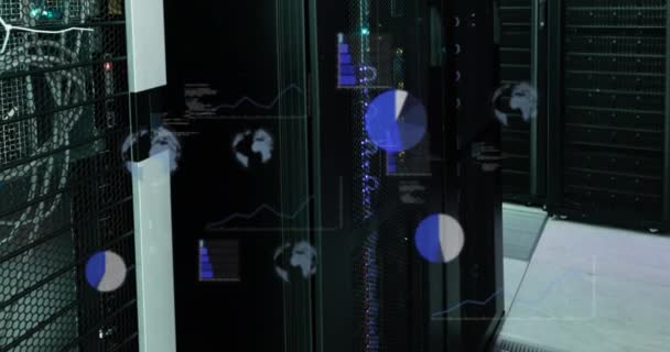 Animation Statistics Data Processing Computer Servers Global Business Finances Computing — 비디오