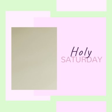 Composition of holy saturday text and copy space over multi coloured background. Holy saturday, christianity, faith and religion concept digitally generated image.