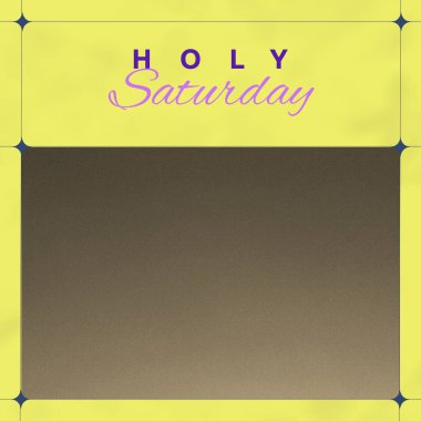 Composition of holy saturday text and copy space on grey background. Holy saturday, christianity, faith and religion concept digitally generated image.