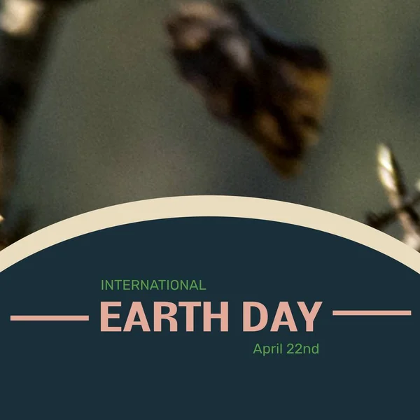 Composite International Earth Day April 22Nd Text Blue Curve Dry — 图库照片
