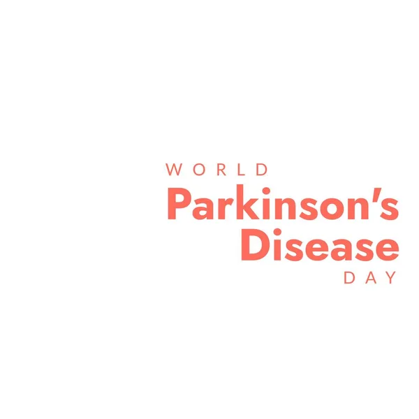 Beyaz Arka Planda Parkinson Hastalıkları Günü Anlatıyor Boşluğu Metni Sinir — Stok fotoğraf