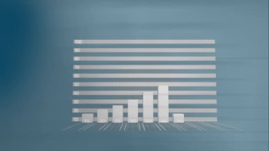 Animation of financial data processing and statistics with red arrow. Global business, finances, computing and data processing concept digitally generated video.