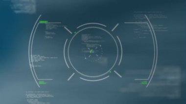 Kapsam taraması, veri işleme ve istatistiklerin animasyonu. Küresel iş, finans, hesaplama ve veri işleme kavramı dijital olarak oluşturulmuş video.