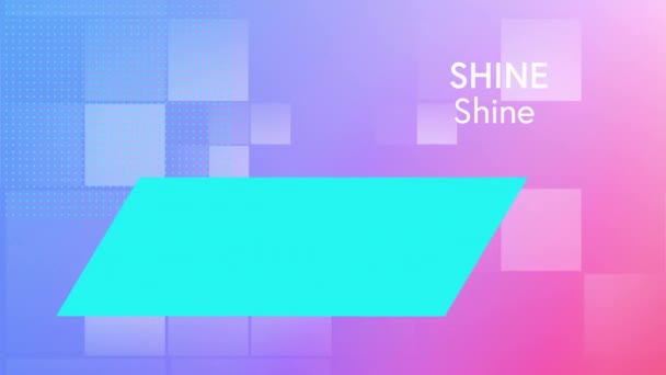 Animation Shine Text Squares Purple Background Abstract Background Pattern Colour — Video