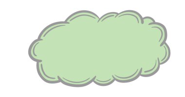 Image of green speech bubble with copy space on white background. Global education, abstract background and pattern concept digitally generated image.