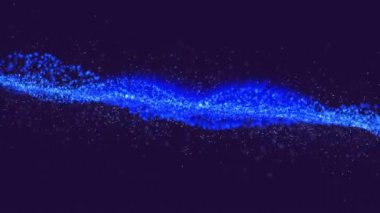 Animation of light spots on black background. Abstract background, movement and digital interface concept digitally generated video.