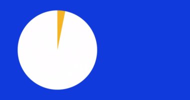 Animation of pie chart statistics and copy space over blue background. Global business, finances, computing and data processing concept digitally generated video.