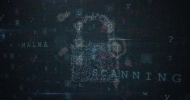 The video begins with a spinning globe, representing the global reach of the internet. Global internet security data processing and technology concept digitally generated video.