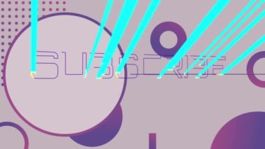 Özet arka plandaki noktalar ve daireler üzerinden abone metninin canlandırması. Dijital olarak oluşturulmuş, hologram, illüstrasyon, düğmeye basın, kayıt, şekil, vektör, tasarım ve aydınlatılmış konsept.