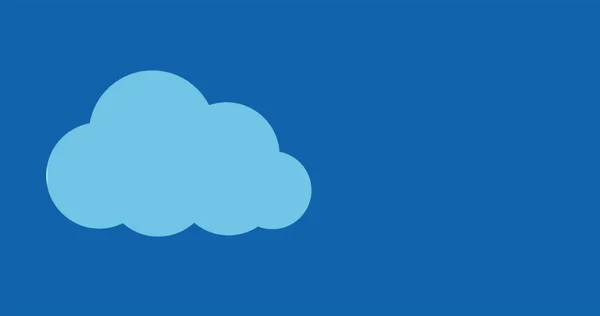 Composição Nuvem Digital Azul Espaço Cópia Fundo Azul Conceito Global — Fotografia de Stock