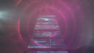 Animation of statistics and financial data processing. Global business, finances, computing and data processing concept digitally generated video.