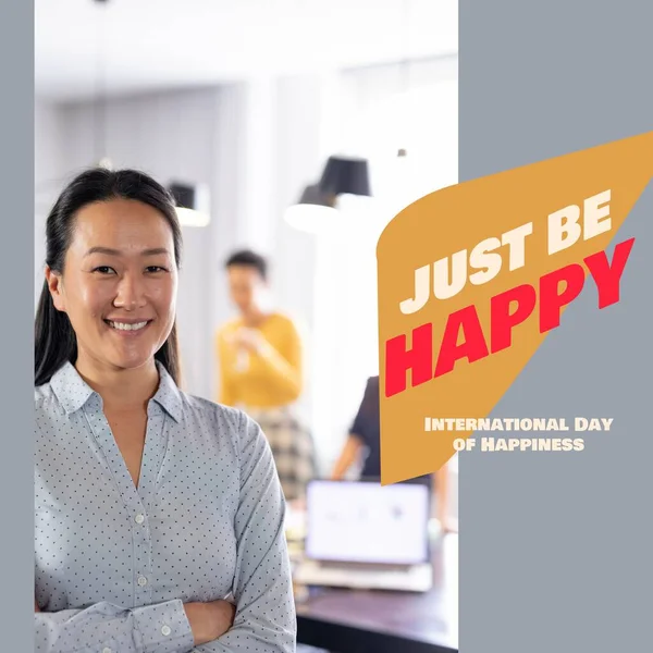 사업가들에 국제적 행복의 이미지 국제적 행복의 그리고 디지털로 만들어 이미지를 — 스톡 사진