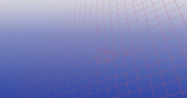 Animación Ecuaciones Matemáticas Diagramas Flotando Sobre Fondo Gradiente Azul Concepto — Vídeo de stock