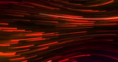 Noktaların üzerinden geçen neon kırmızı patikaların animasyonu. Soyut arkaplan, geçmişe dönük gelecek ve dijital olarak oluşturulmuş görüntü konsepti.