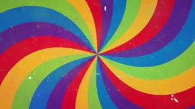 Gökkuşağı arkaplanındaki arızanın canlandırması. Gurur ayı, lgbt, eşitlik ve insan hakları konsepti dijital olarak oluşturuldu.