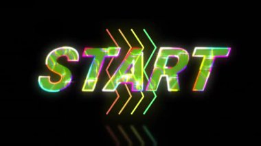 Siyah arkaplandaki ışık izleri üzerinden başlatılan metnin canlandırması. Geçmişe dönük gelecek, renk ve arkaplan kavramı dijital olarak oluşturulmuş video.