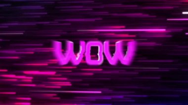 Vay canına metninin animasyonu siyah arkaplandaki ışık izlerinin üzerinde. Geçmişe dönük gelecek, renk ve arkaplan kavramı dijital olarak oluşturulmuş video.