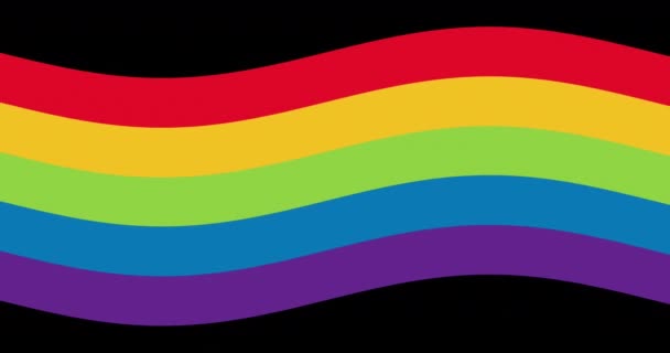 虹の勝利の兆候と虹の背景に誇りのテキストのアニメーション プライド月間 Lgbt 平等と人権の概念デジタルで生成されたビデオ — ストック動画