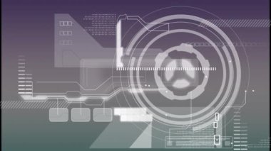 Ark reaktörünün animasyonu, soyut arkaplan karşısındaki çubuklar ve dikdörtgenler yükleniyor. Dijital olarak üretilen, hologram, illüstrasyon, aydınlatma, güç arzı, şekil, ilerleme ve teknoloji konsepti.