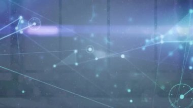 Beneklerle bağlantı ağının animasyonu. Dijital olarak oluşturulmuş küresel bağlantılar, iş, finans, bilgisayar ve veri işleme kavramı.