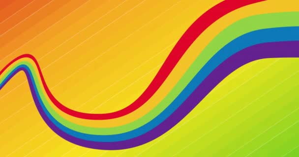 Animatie Van Regenboog Gradiënt Achtergrond Pride Month Lgbt Equality Human — Stockvideo