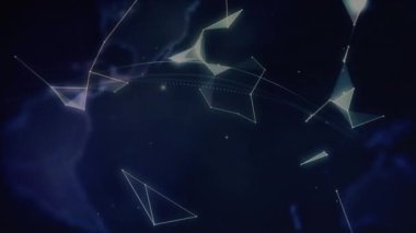 Dünya üzerindeki bağlantıların ve veri işlemenin animasyonu. Küresel iş, finans, hesaplama ve veri işleme kavramı dijital olarak oluşturulmuş video.