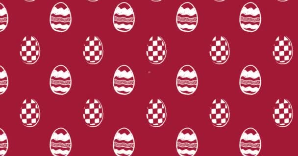 Animation Easter Eggs Happy Easter Text Easter Tradition Celebration Concept — Stock Video