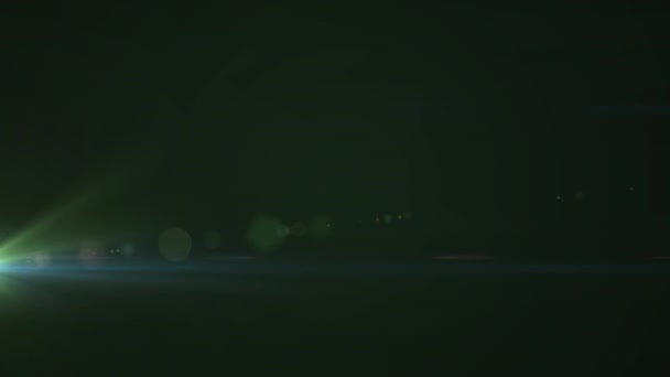 Анімація Сяючих Вогнів Копіювання Простору Темному Тлі Концепція Світла Кольору — стокове відео